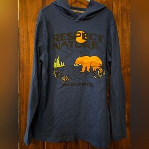 Youth Long Sleeve Hooded Tshirt Old Navy Brand Size Large 10-12